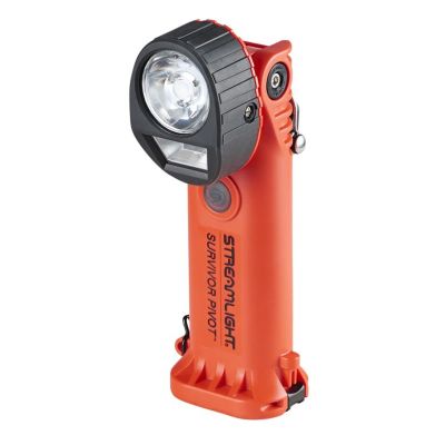 STL91802 image(0) - Streamlight Survivor Pivot - 120V/100V AC/12V DC (Alkaline Battery Carrier Not Included) - Orange
