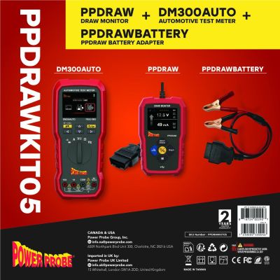 PPRPPDRAWKIT05 image(0) - Power Probe  POWER PROBE PPDRAW+ Battery Adptr + DM300AUTO