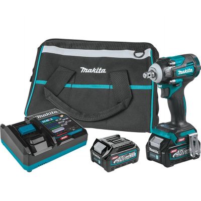 MAKGWT04D image(0) - Makita 40V max XGT&reg; Brushless Cordless 4-Sp 1/2" Sq. Drive Impact Wrench Kit w/ Friction Ring Anvil, var. spd., rev., L.E.D. Light, bag (2.5Ah)