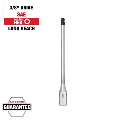 MLW45-34-1094 image(0) - Milwaukee Tool 3/8 Inch Drive 1/4 Inch Long Ball End Hex Bit Socket