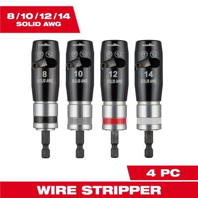 MLW48-32-6406 image(0) - Milwaukee Tool 4 Piece Solid Wire Stripper Set