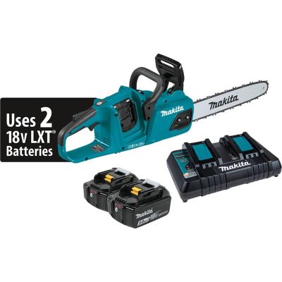 MAKXCU07PT image(0) - Makita 36V (18V X2) LXT&reg; Brushless 14" Chain Saw Kit (5.0Ah)