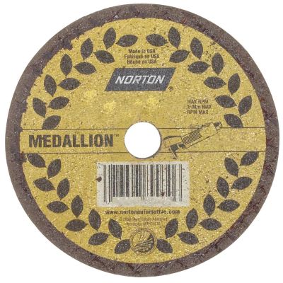 NOR89030 image(1) - Norton Abrasives 5PK CUTOFF WHEELS MEDALLION 3 X 1/16 3/8 5PK