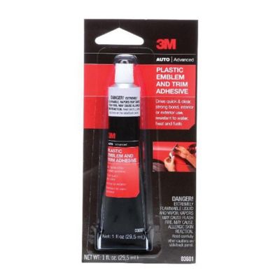 MMM3601 image(0) - 3M 03601 1-Component Plastic Emblem and Trim Adhesive, 1 oz Tube, Paste, Clear, 24 hr Curing