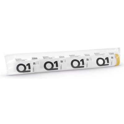 Q1PMDF02180 image(0) - PPM Q1 Products MDF02180 Premium Masking Drop Film, 25 yd L x 180 cm W, HDPE, Sun Yellow (Tape), Clear (Film)